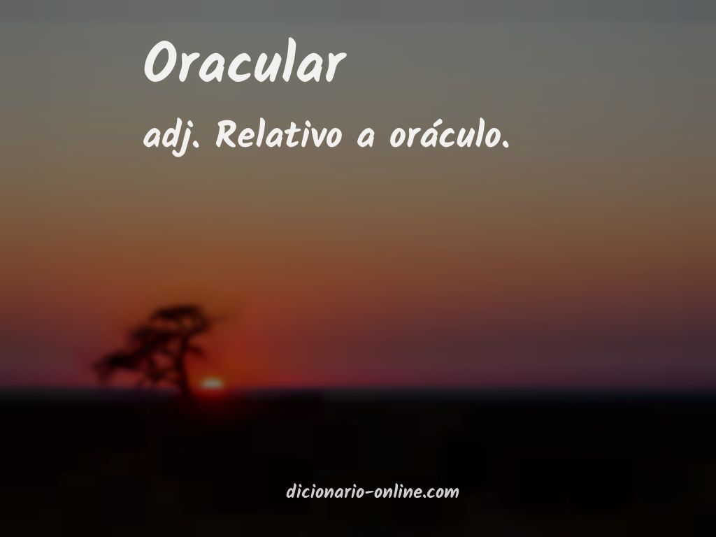 Significado de oracular