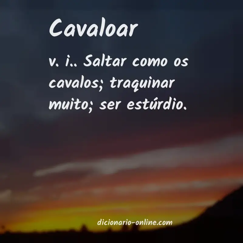 Significado de cavaloar