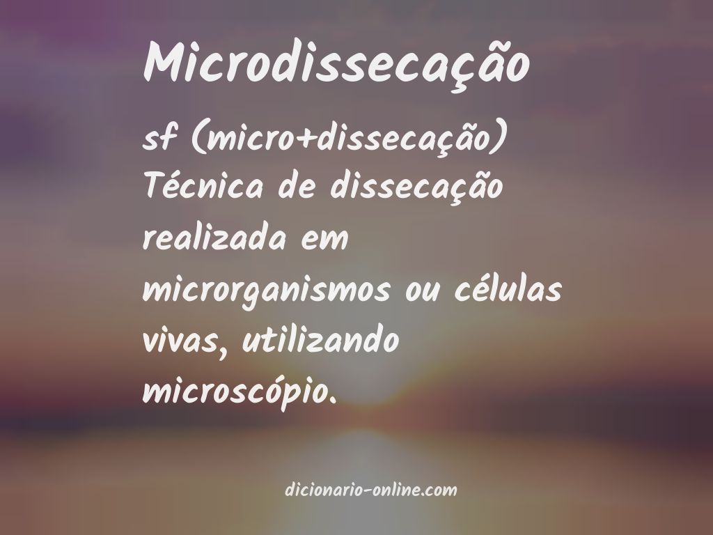 Significado de microdissecação