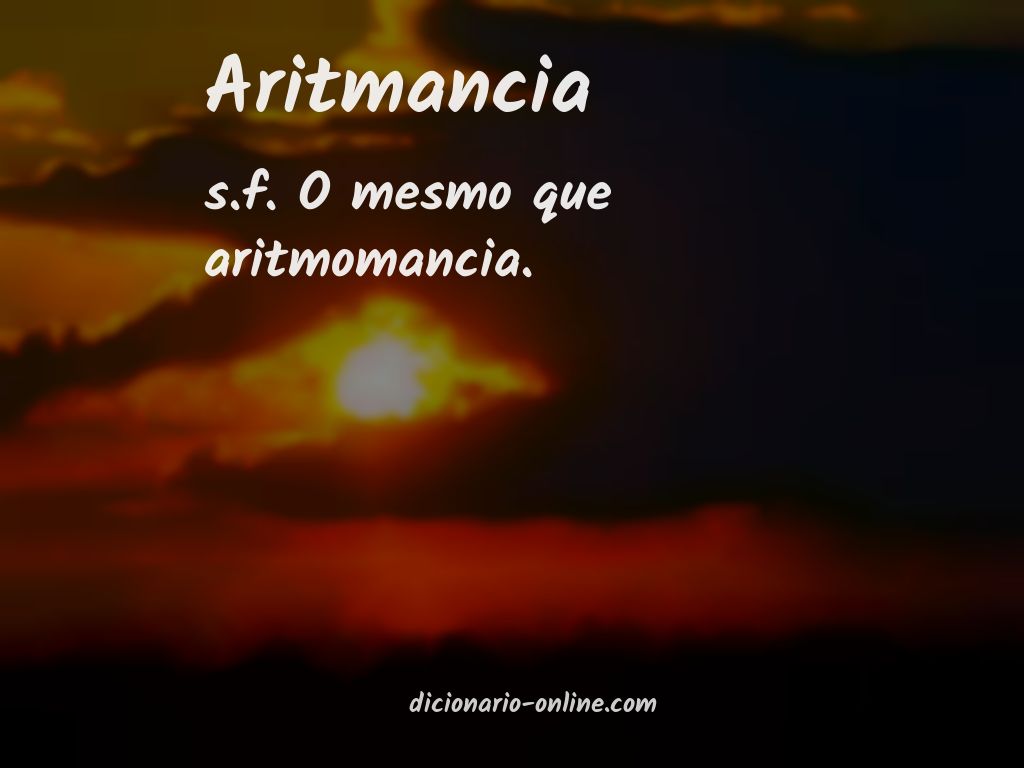 Significado de aritmancia