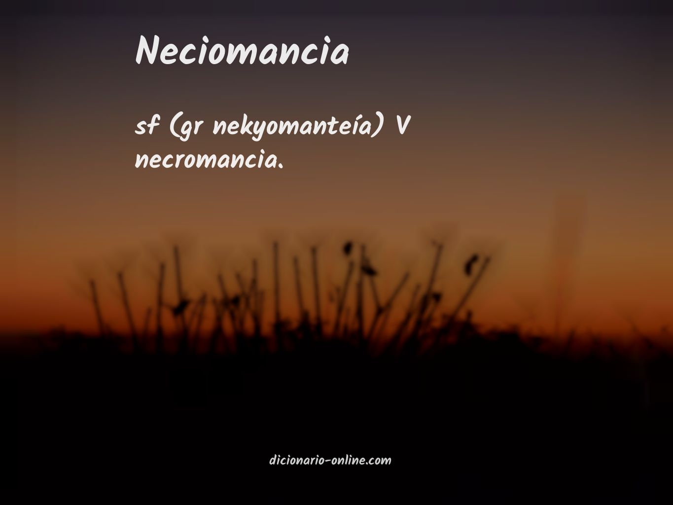 Significado de neciomancia