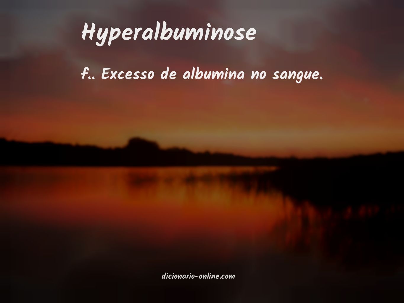 Significado de hyperalbuminose