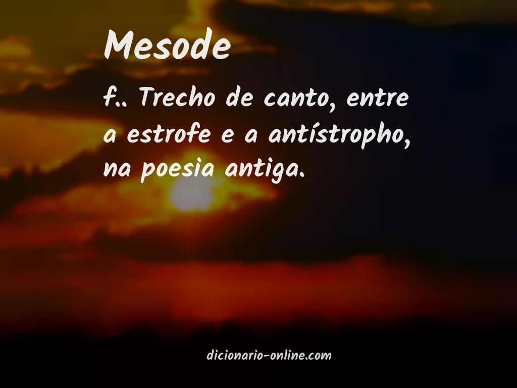 Significado de mesode