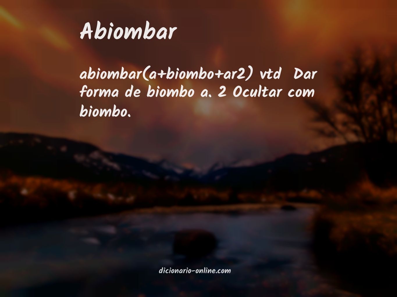 Significado de abiombar