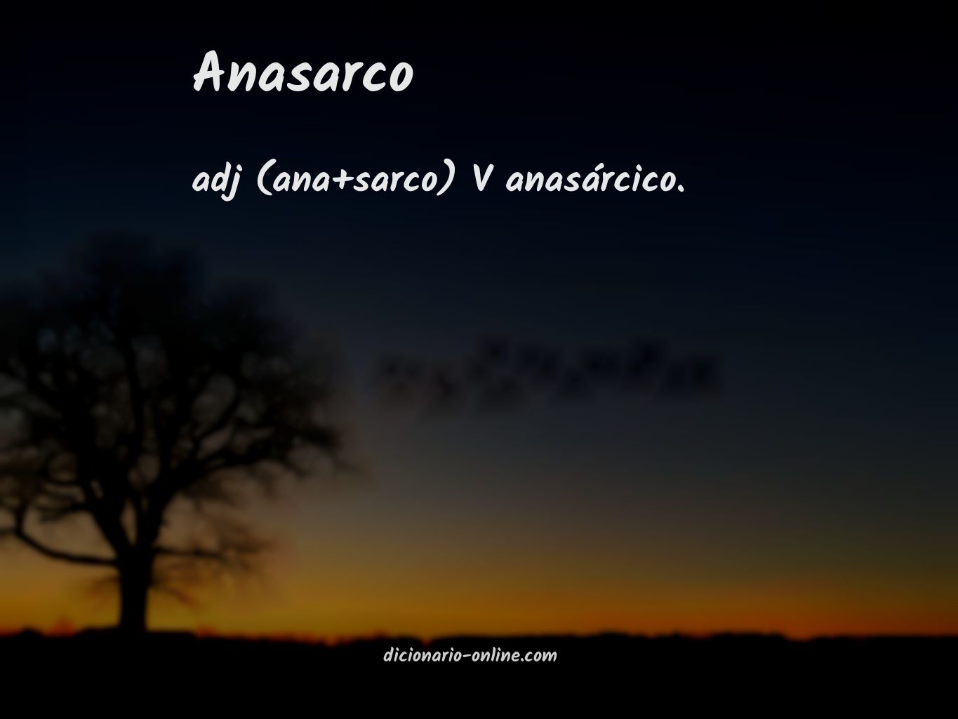 Significado de anasarco