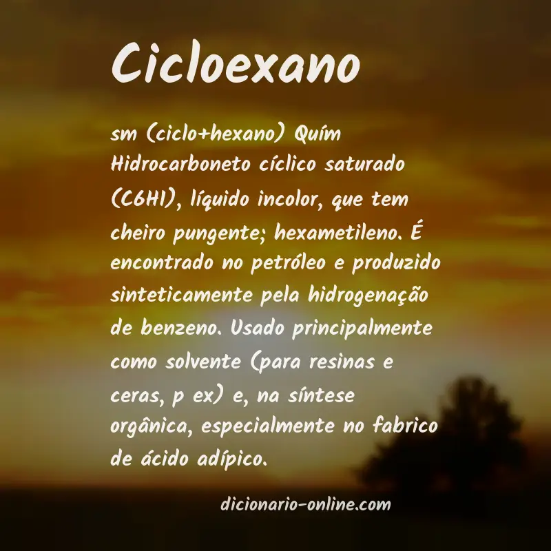 Significado de cicloexano