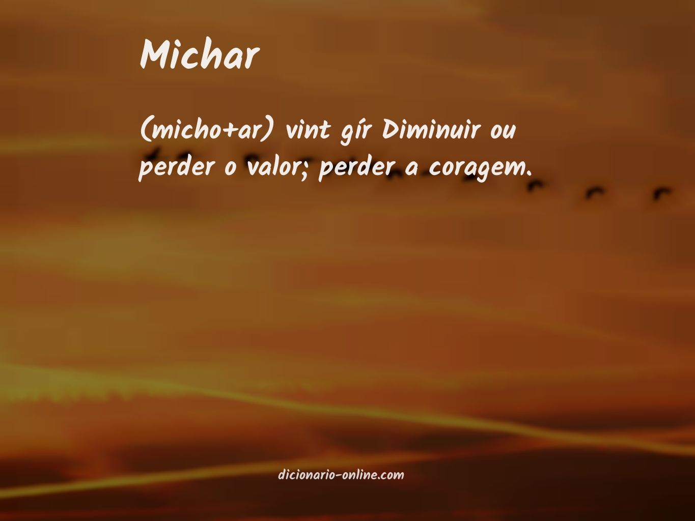 Significado de michar