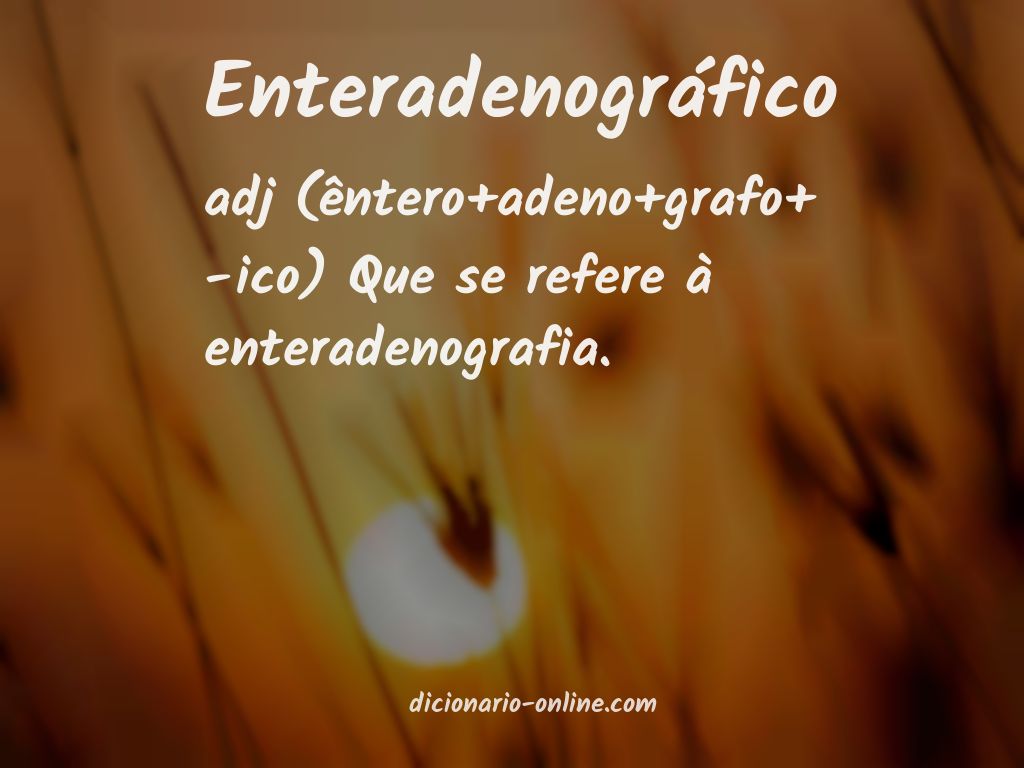 Significado de enteradenográfico