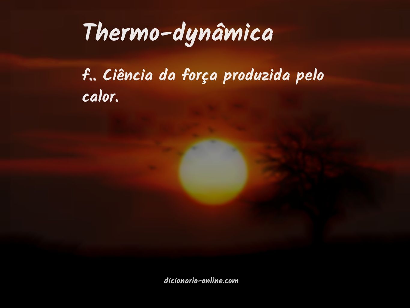 Significado de thermo-dynâmica