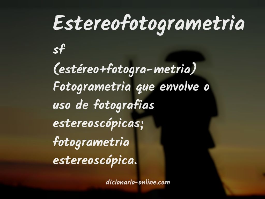 Significado de estereofotogrametria