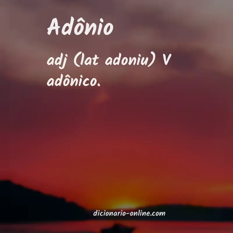 Significado de adônio