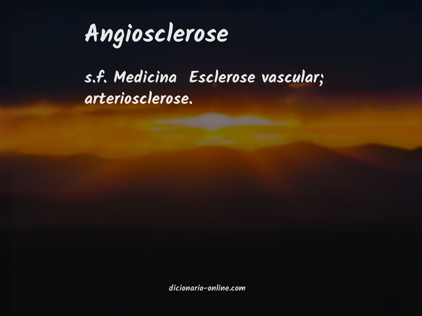 Significado de angiosclerose