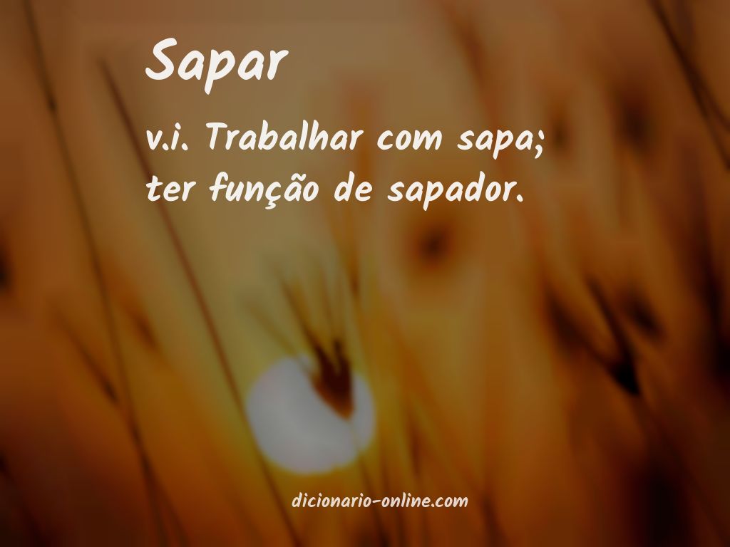 Significado de sapar