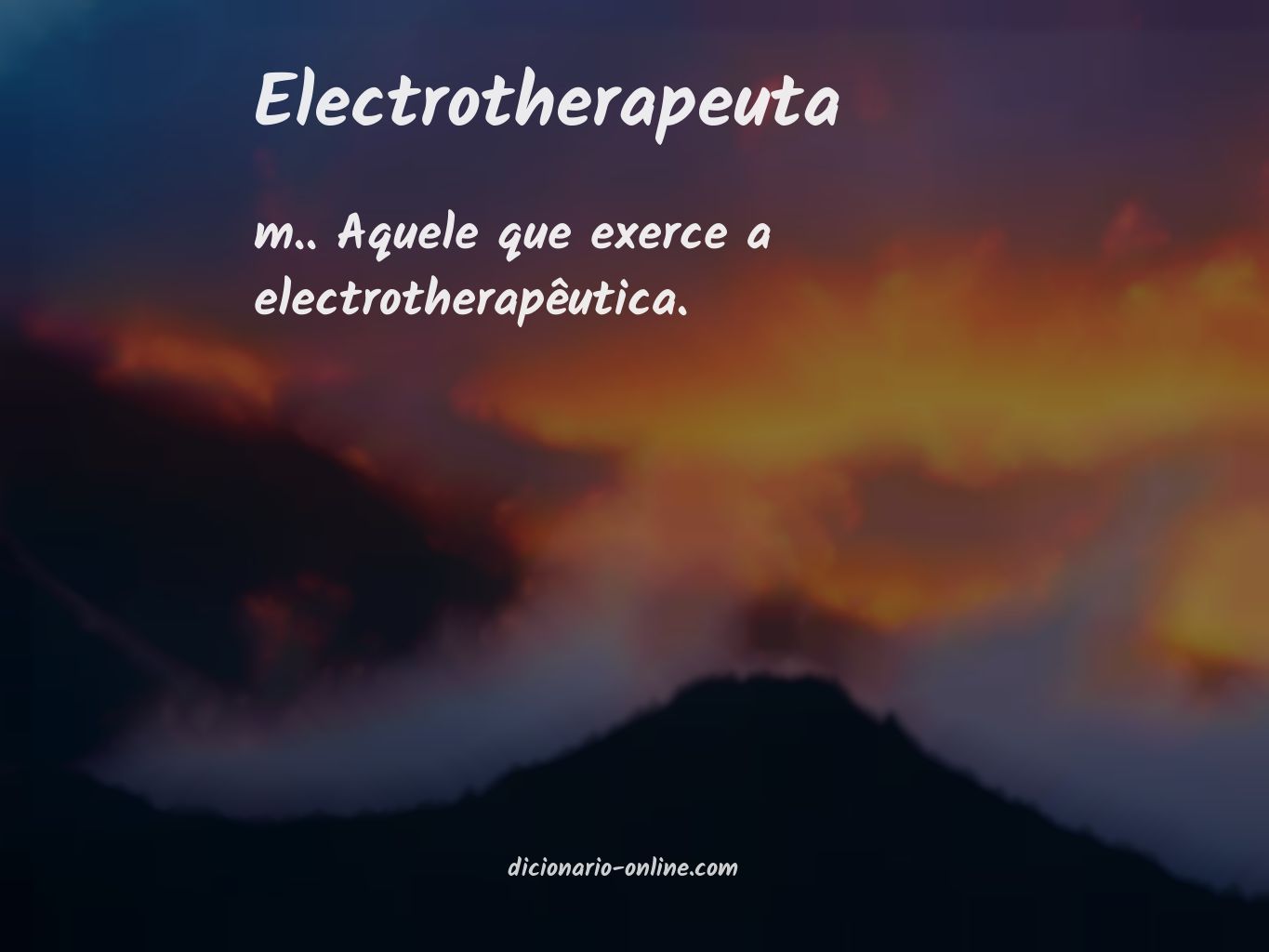Significado de electrotherapeuta