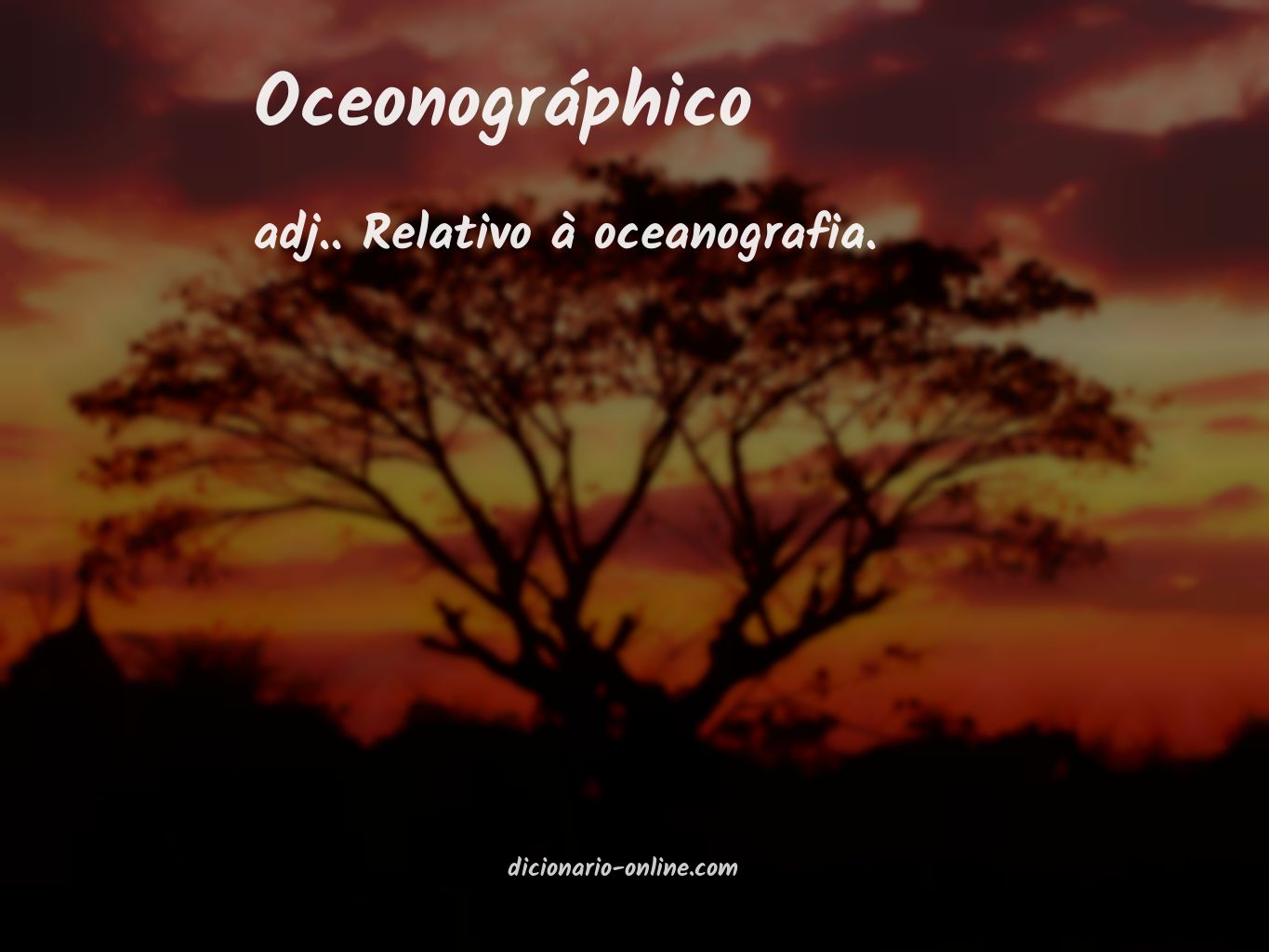 Significado de oceonográphico