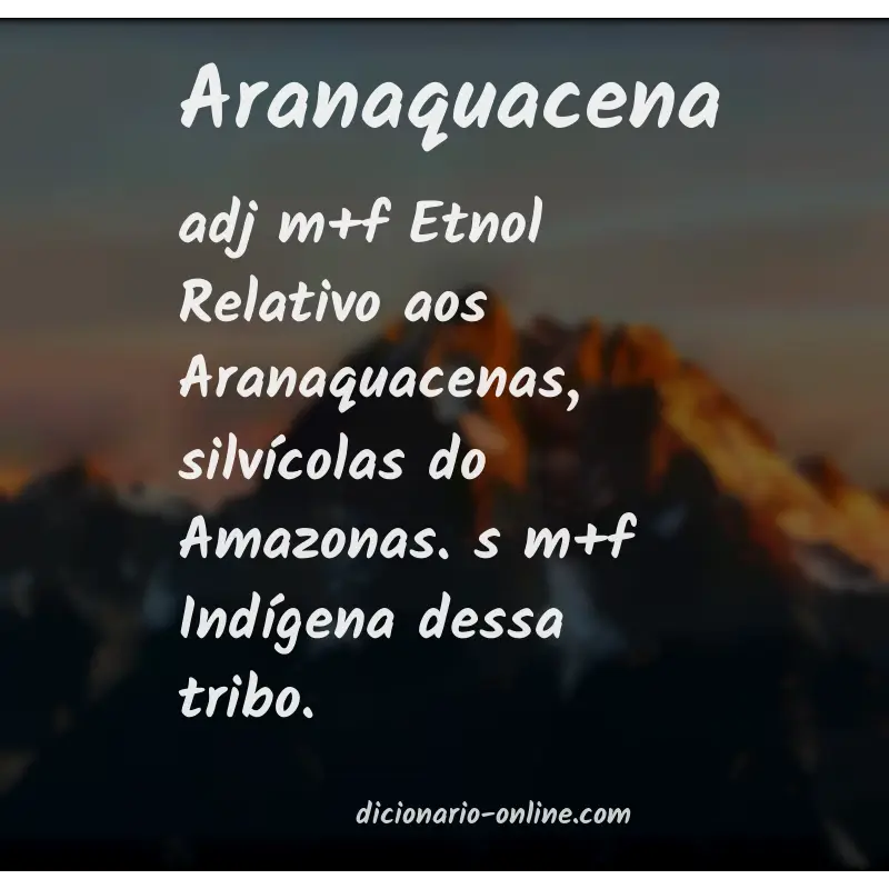 Significado de aranaquacena