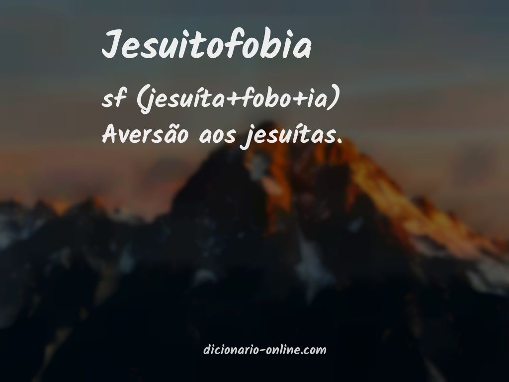 Significado de jesuitofobia
