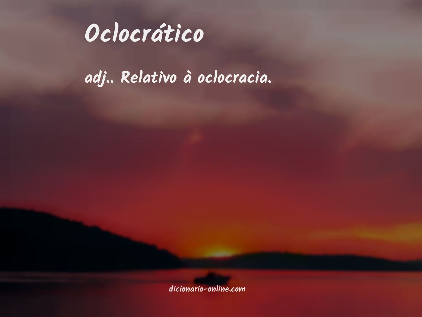 Significado de oclocrático