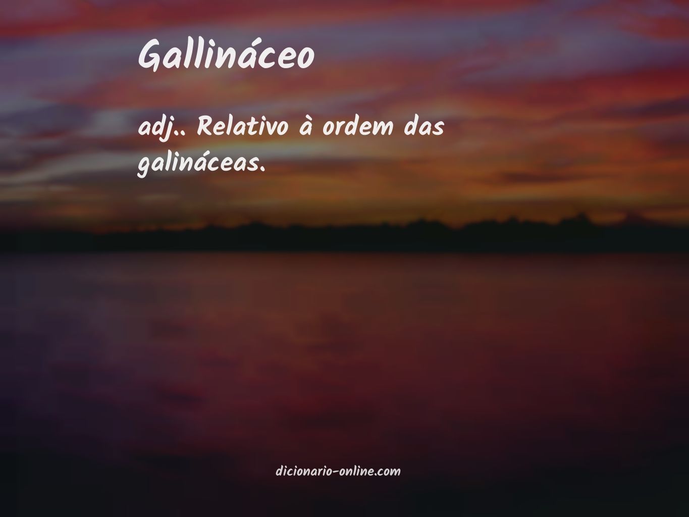 Significado de gallináceo