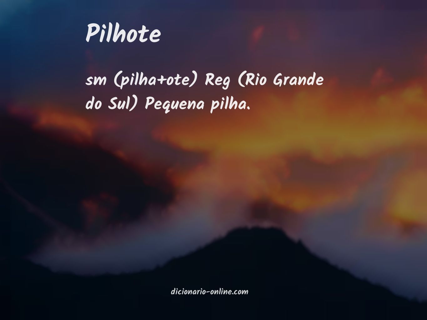 Significado de pilhote