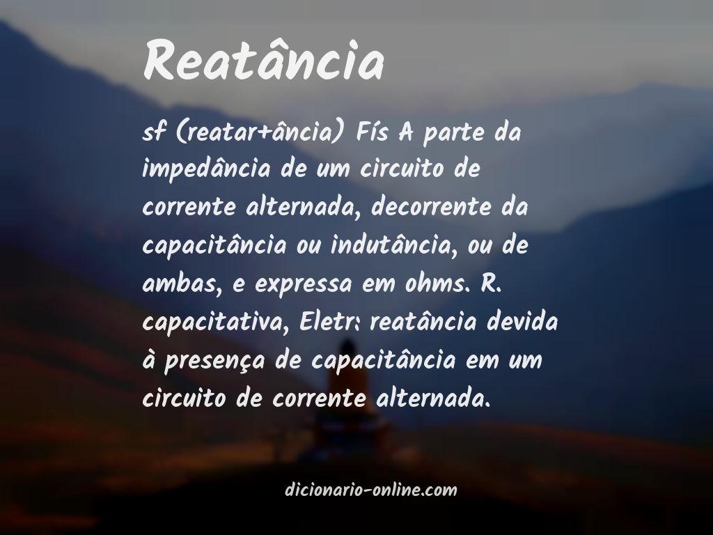 Significado de reatância