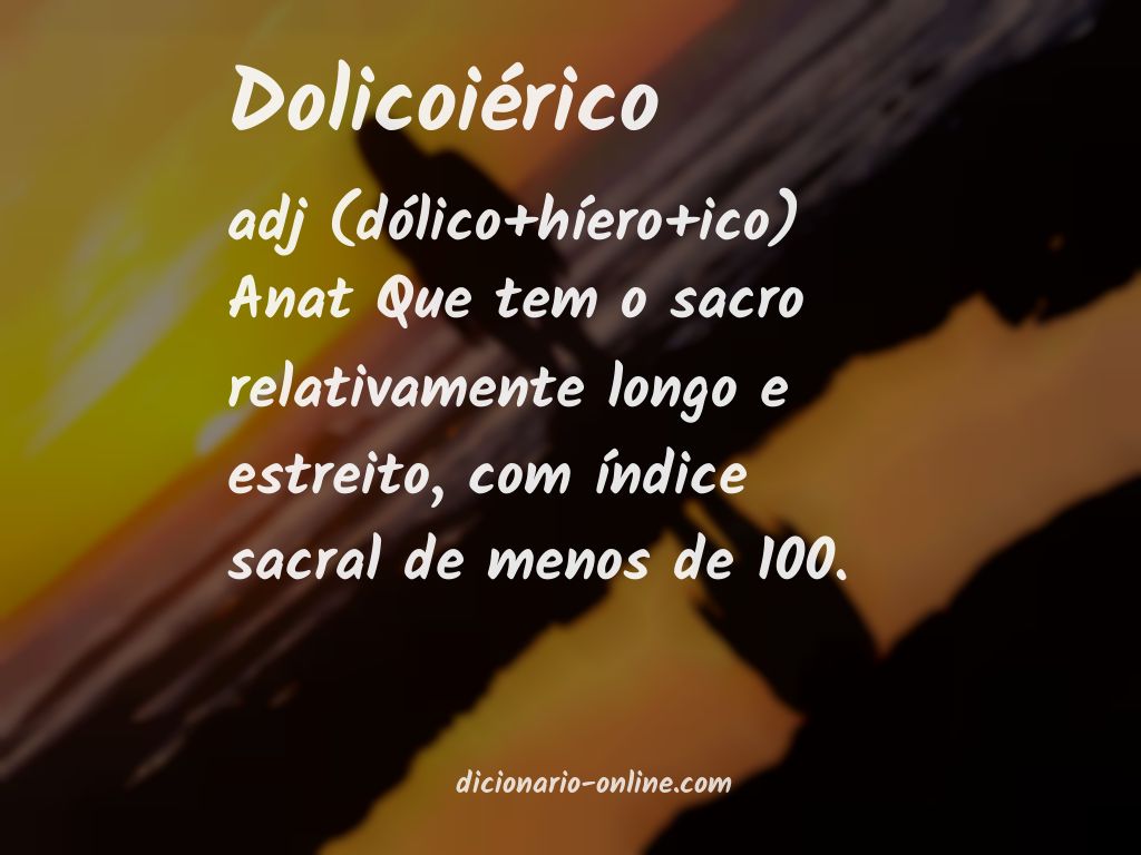 Significado de dolicoiérico