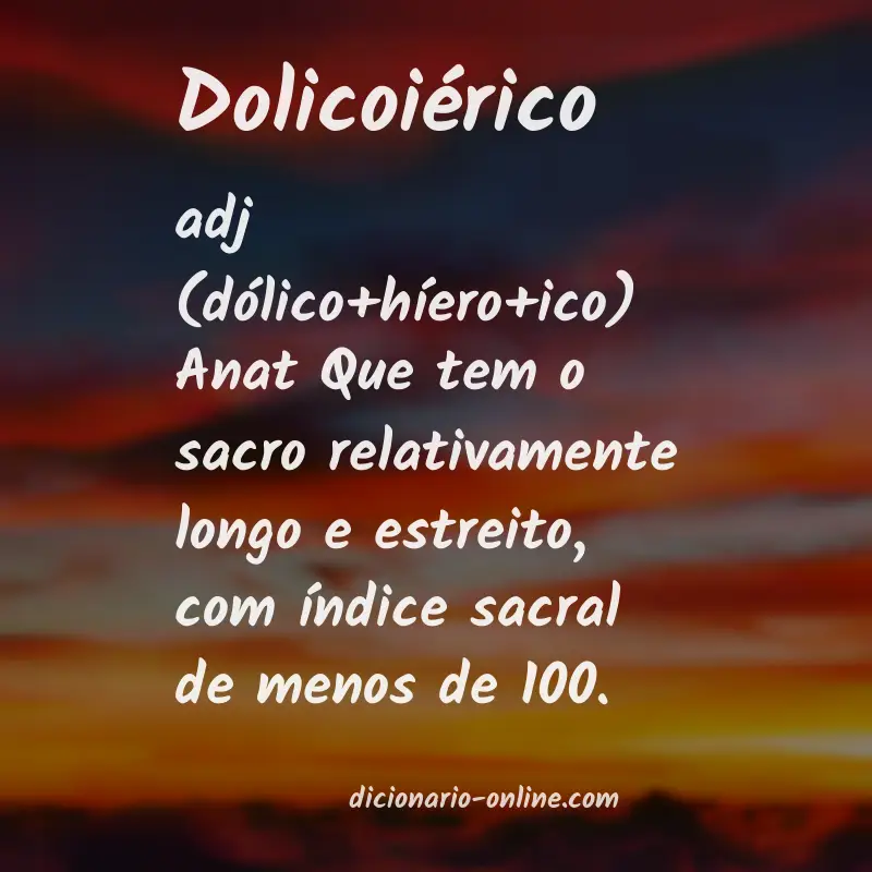 Significado de dolicoiérico