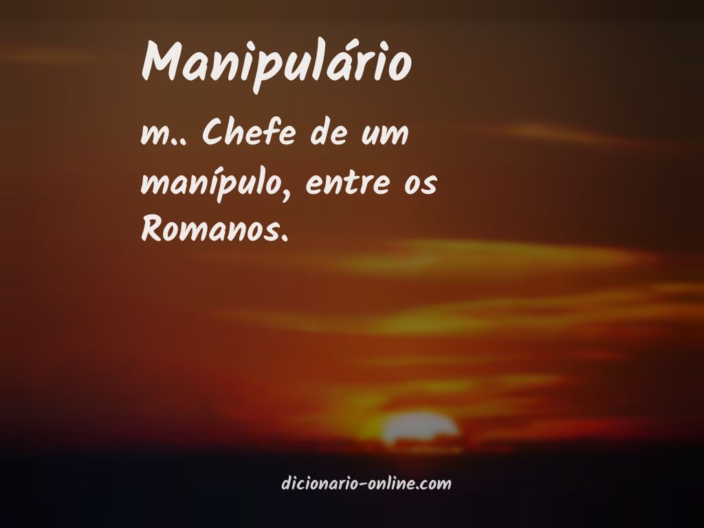 Significado de manipulário