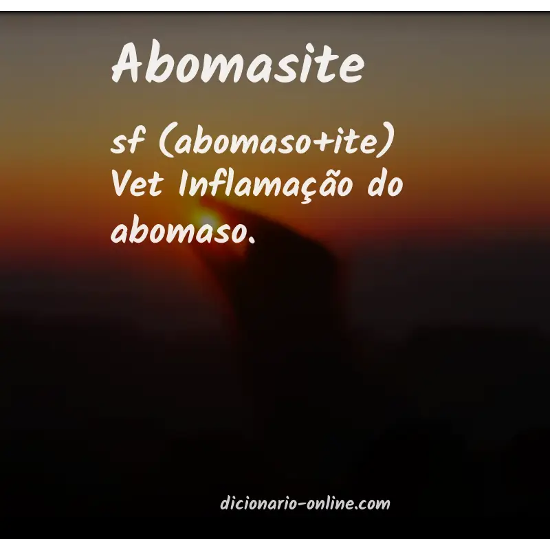 Significado de abomasite
