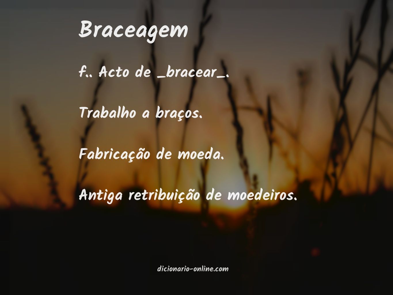 Significado de braceagem