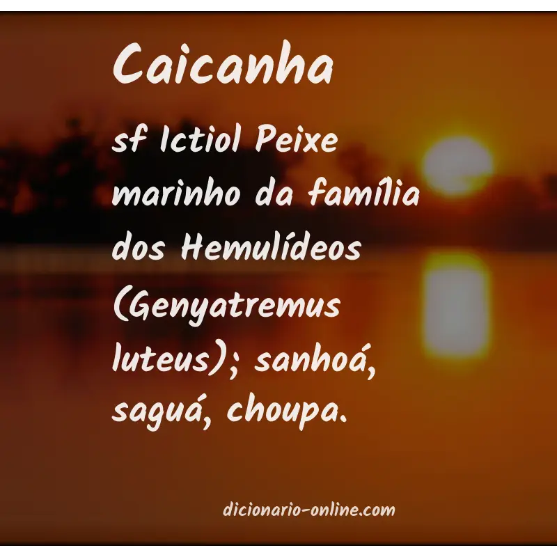 Significado de caicanha