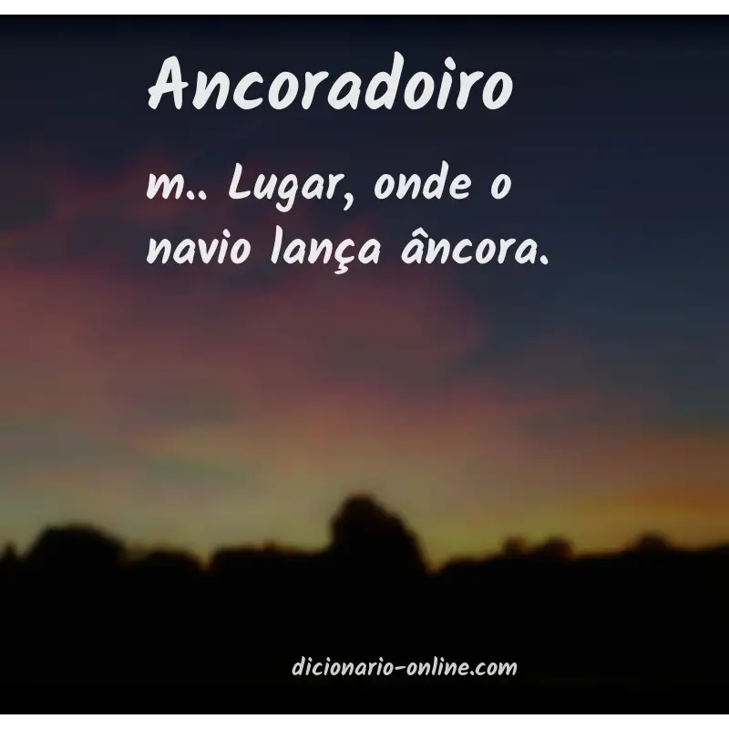 Significado de ancoradoiro