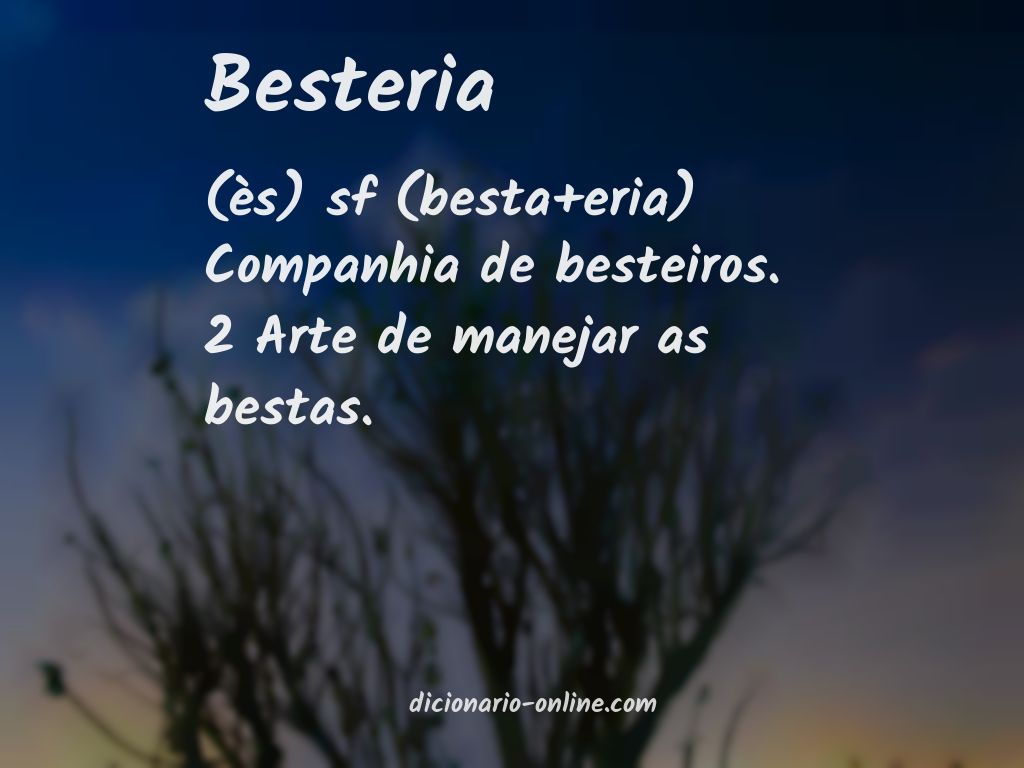 Significado de besteria