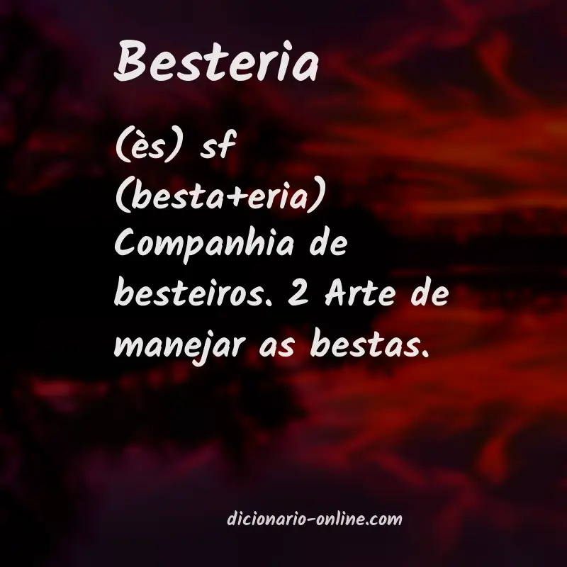 Significado de besteria