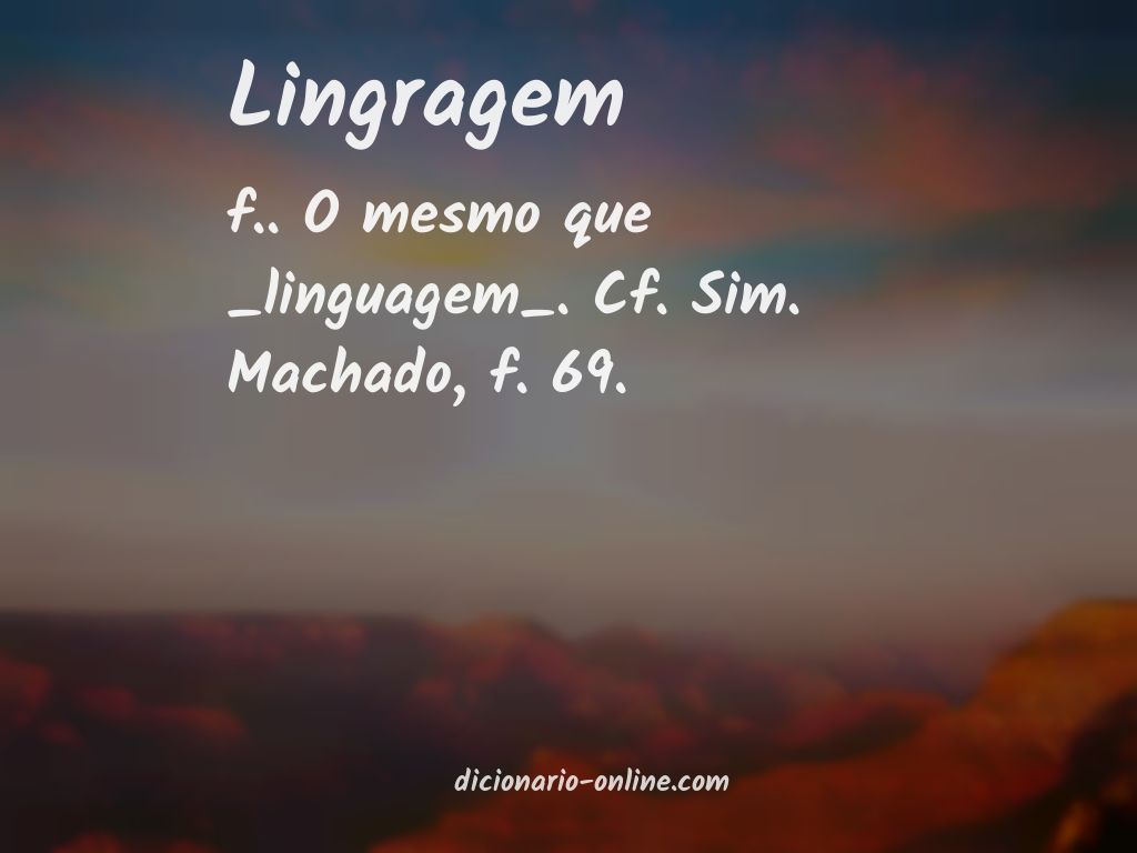 Significado de lingragem