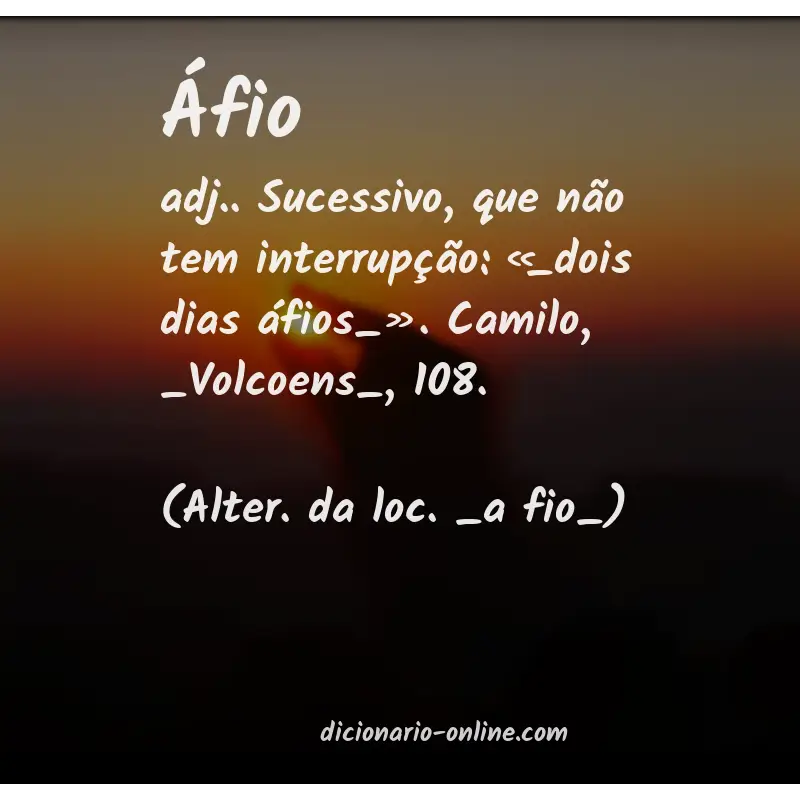 Significado de áfio