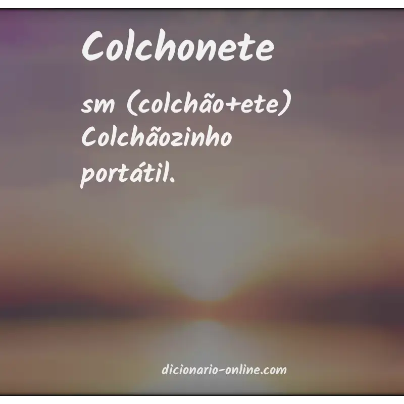 Significado de colchonete