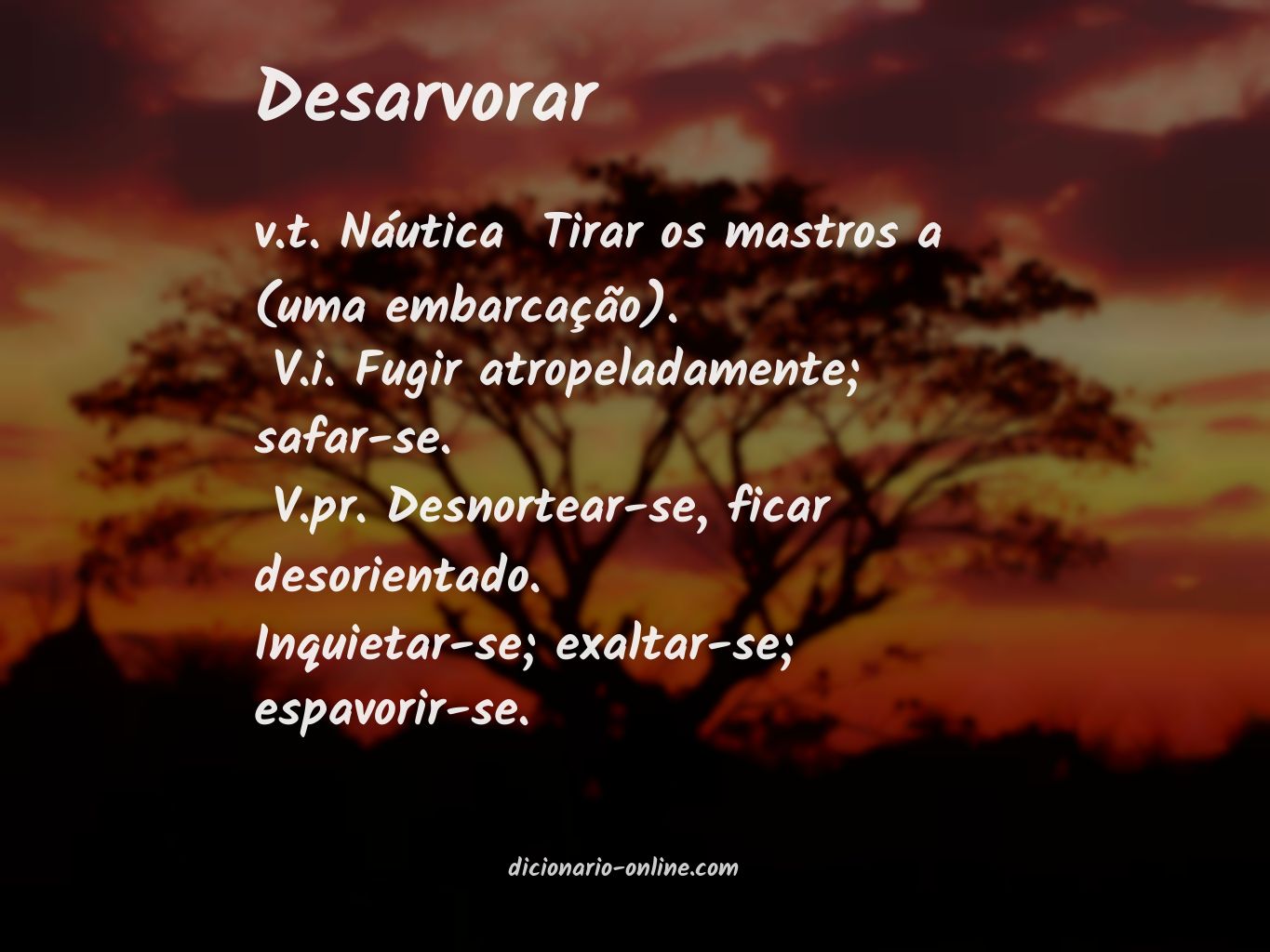 Significado de desarvorar