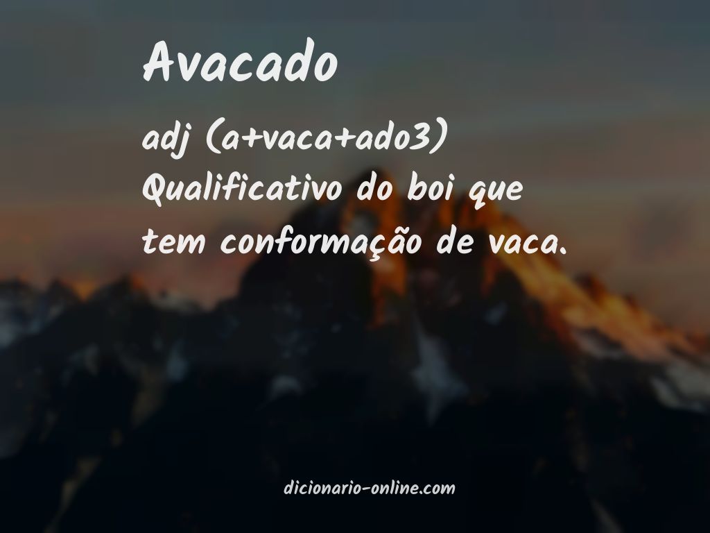 Significado de avacado