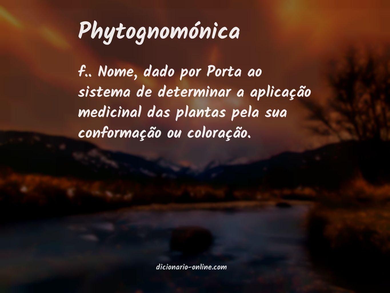 Significado de phytognomónica