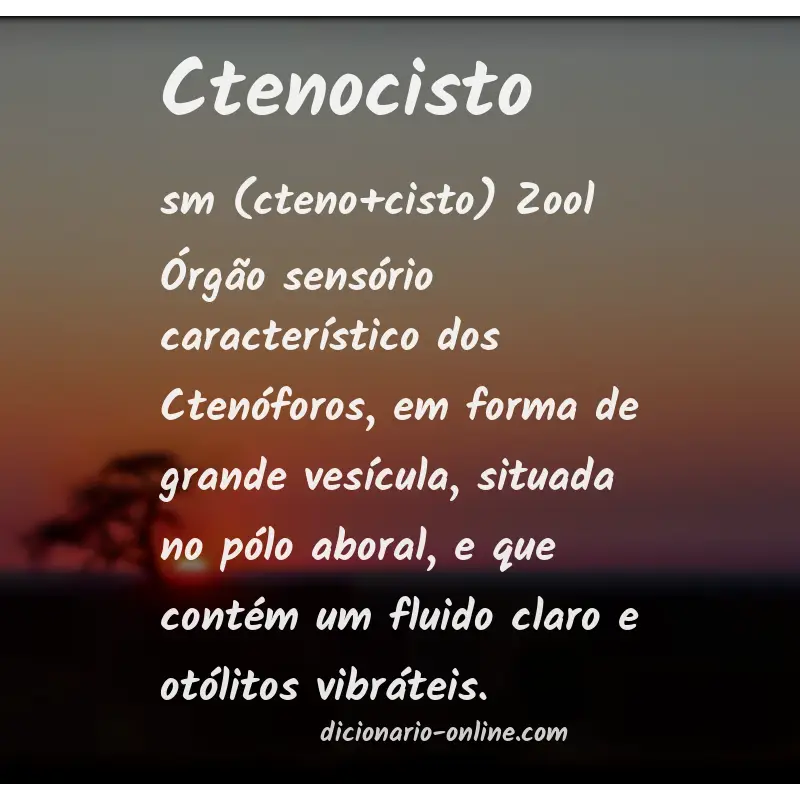 Significado de ctenocisto
