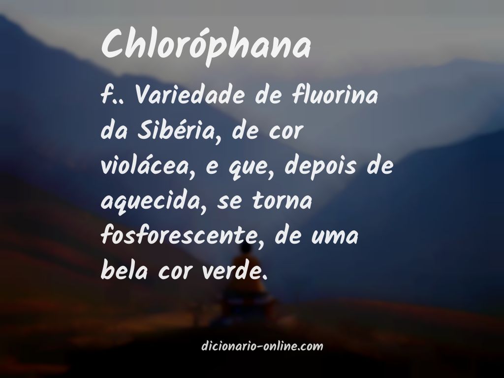 Significado de chloróphana