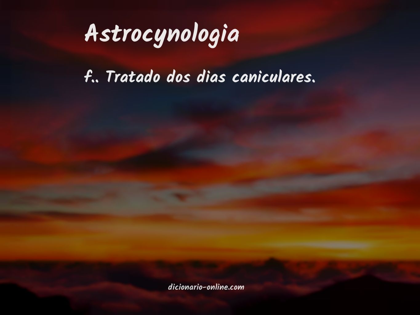 Significado de astrocynologia