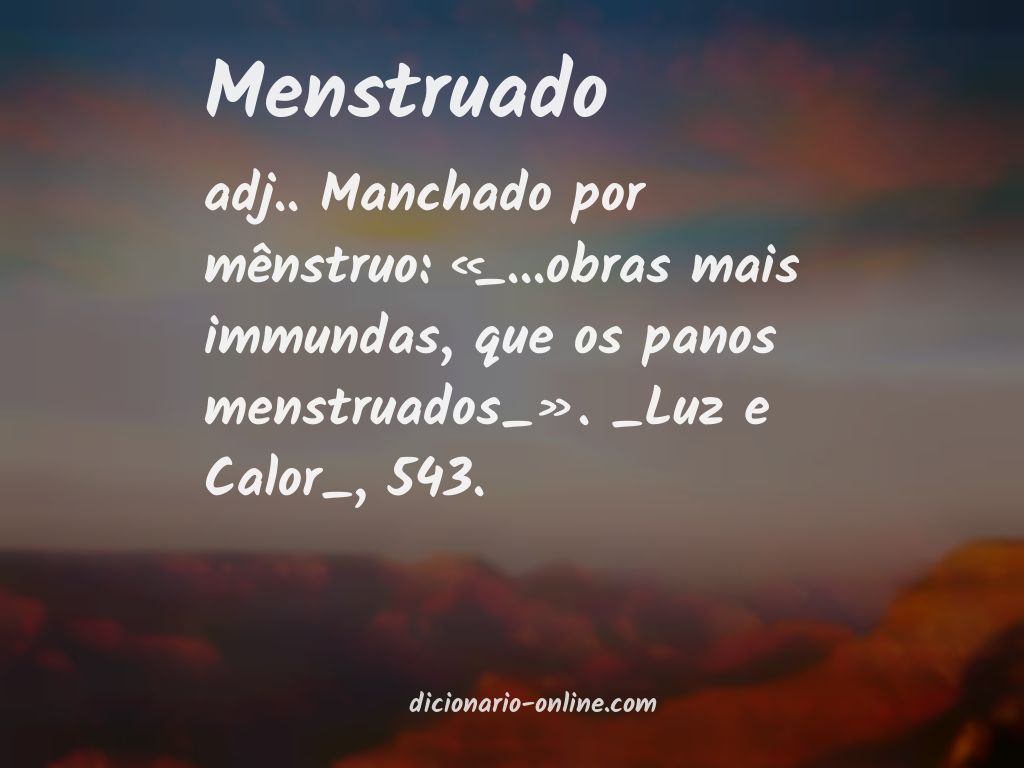 Significado de menstruado