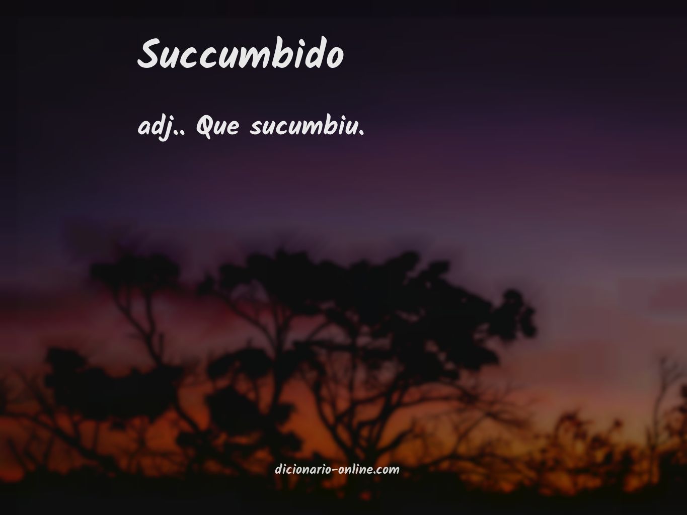 Significado de succumbido