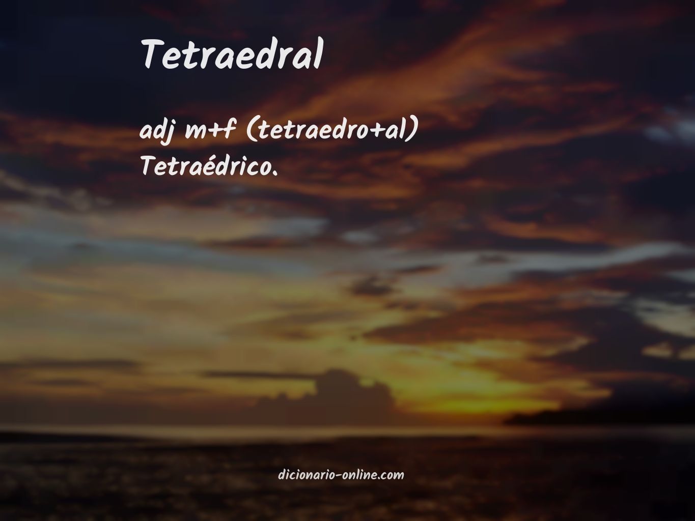 Significado de tetraedral