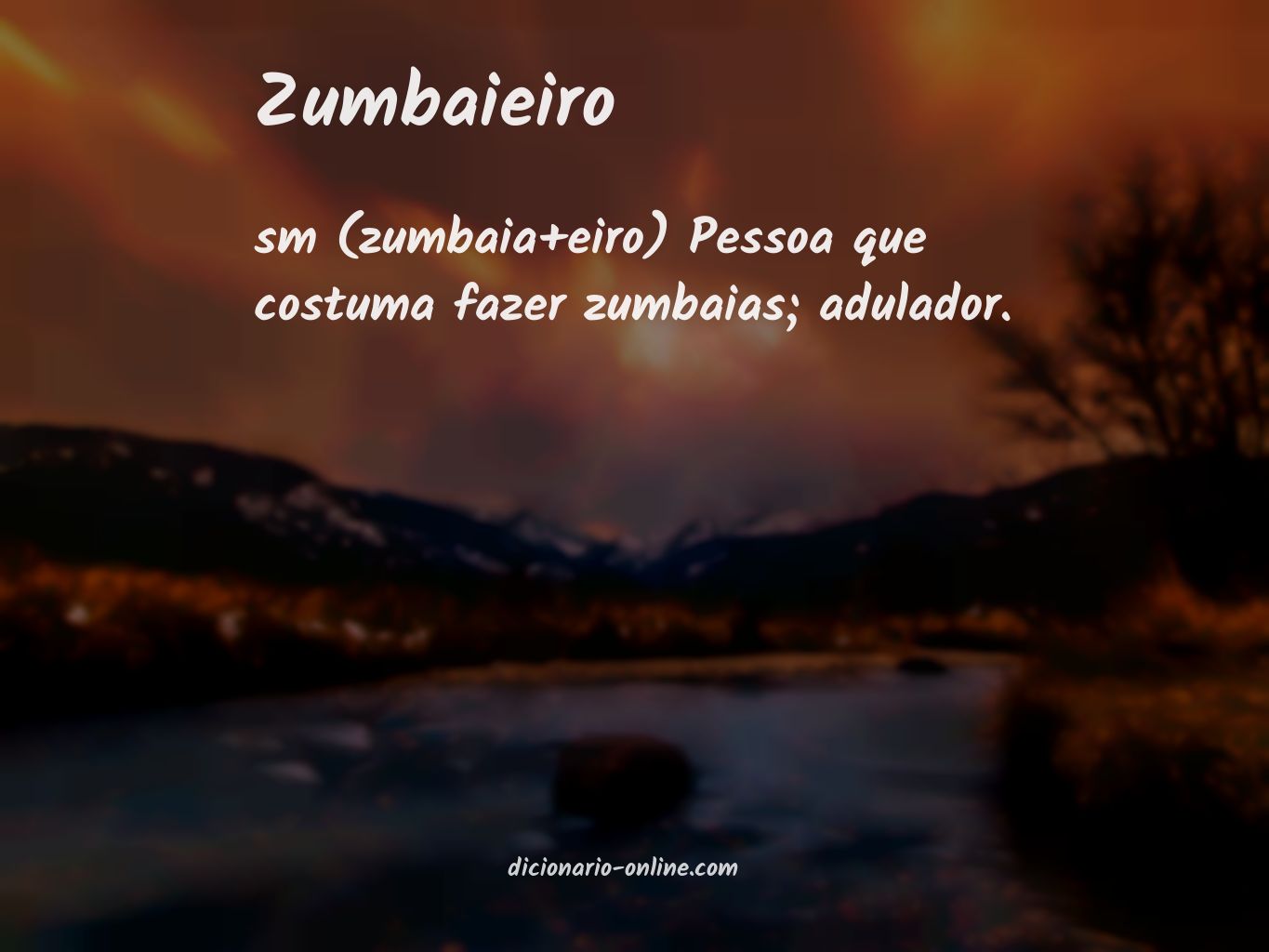 Significado de zumbaieiro