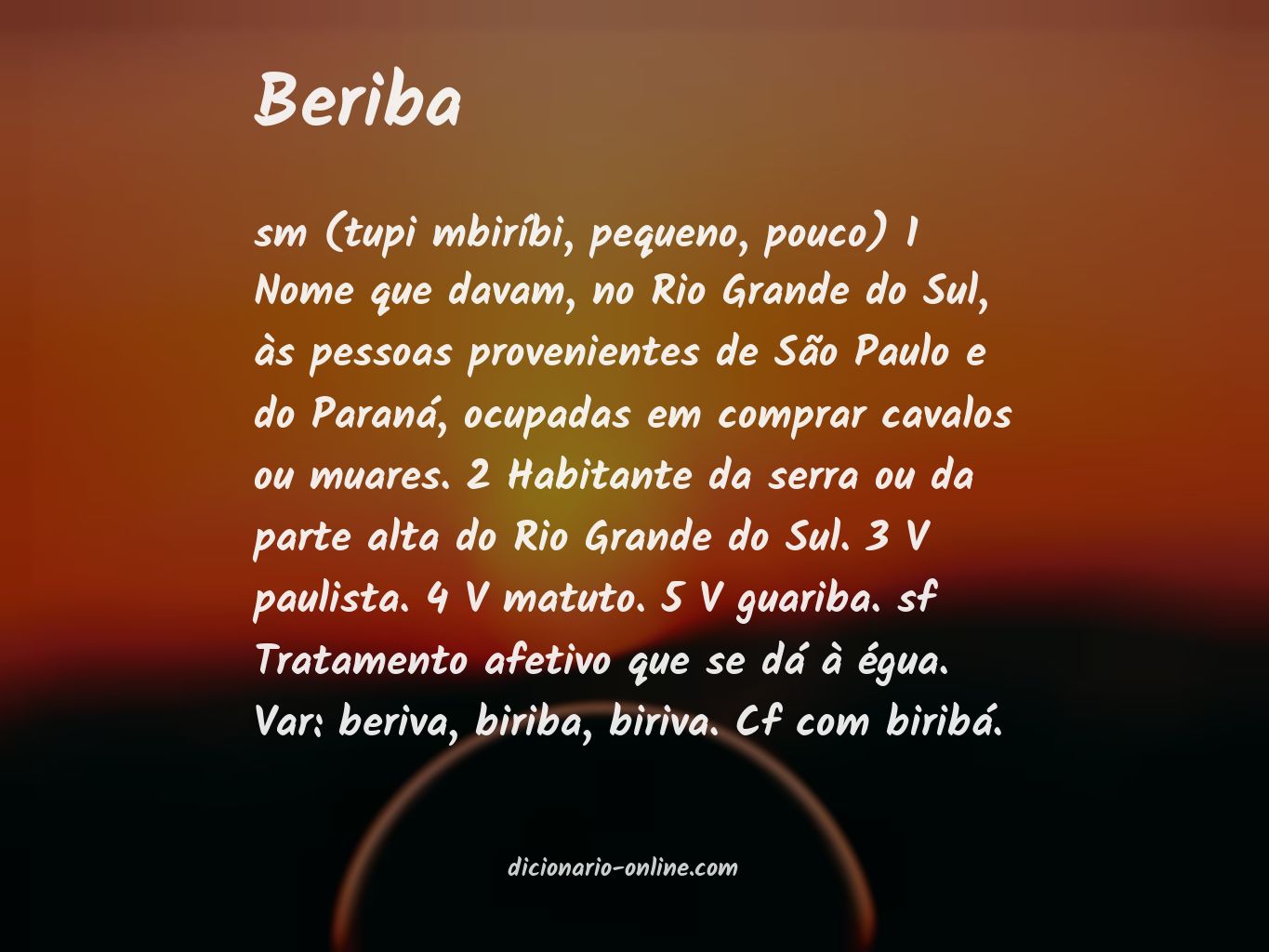 Significado de beriba