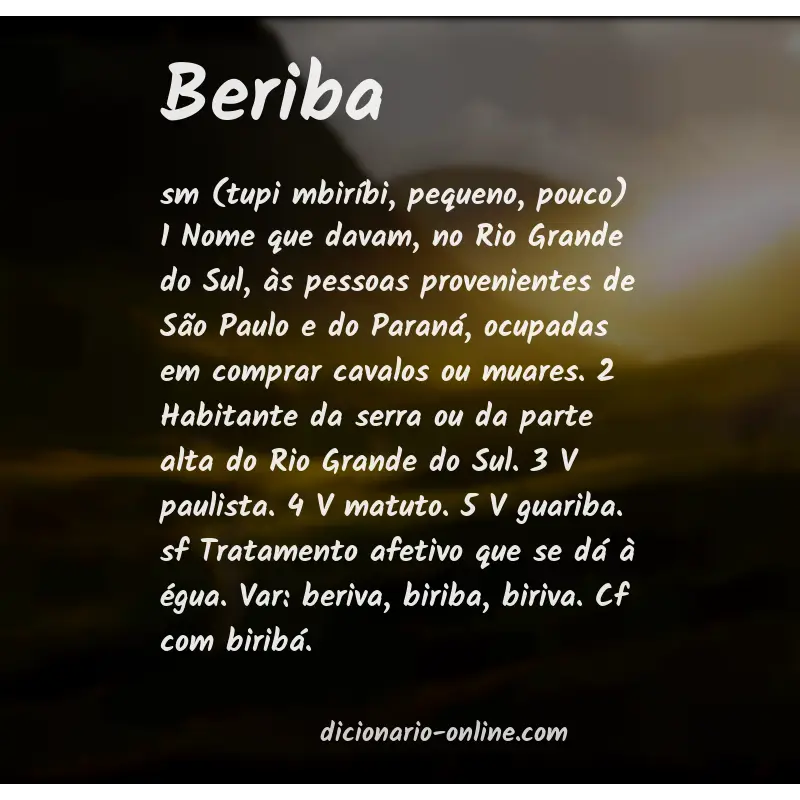 Significado de beriba