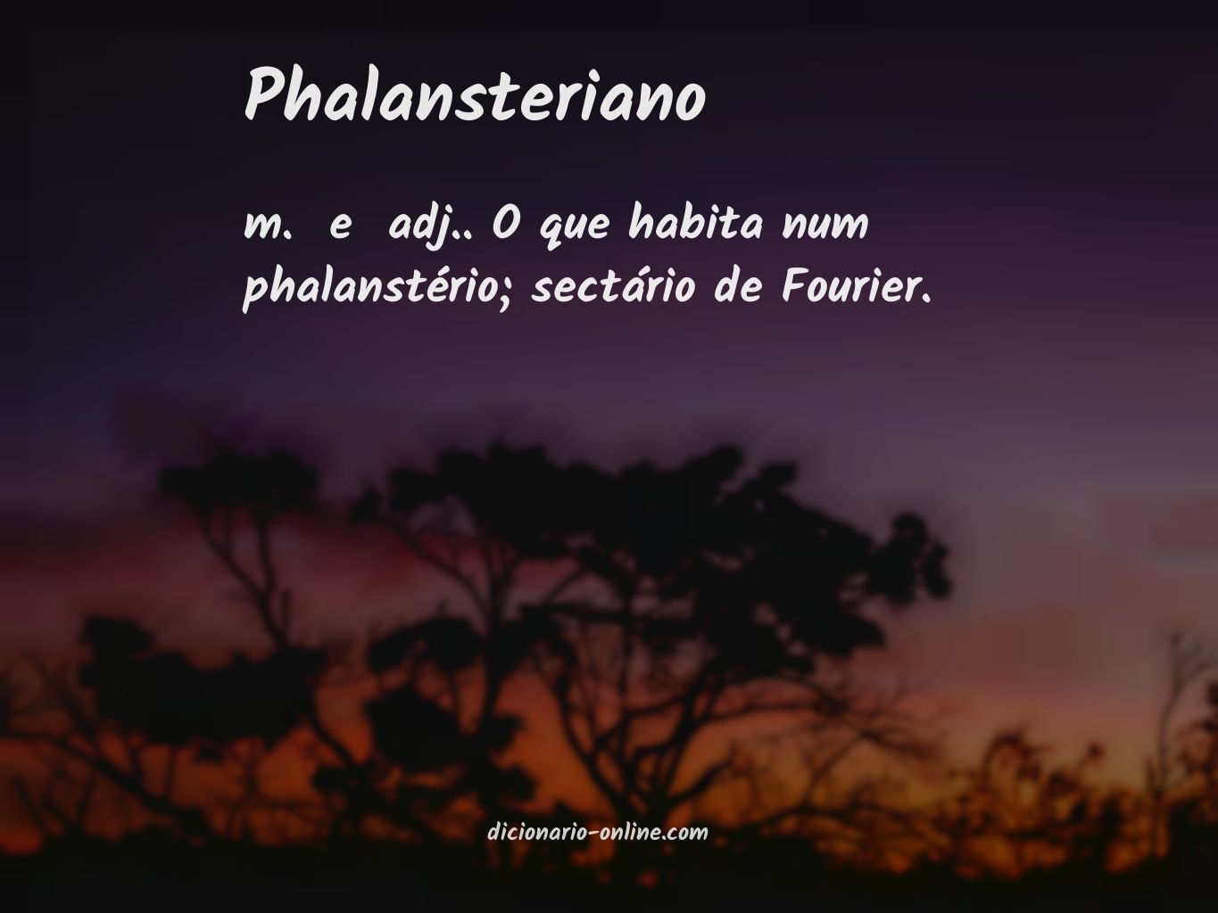 Significado de phalansteriano